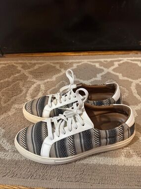 Taft Sneakers Stripe Canvas Leather Low Top Lace Up Shoes Men’s 42 US Size 9